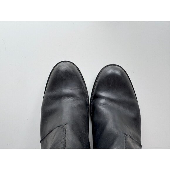 ACNE STUDIOS Pistol Black Leather Block Heel Ankle Boots, Size 38 - Picture 5 of 16